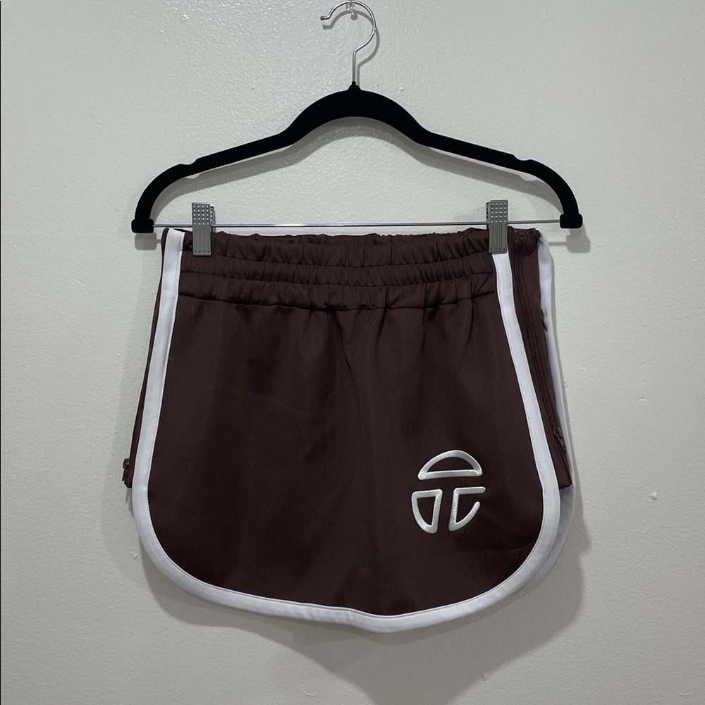 Telfar Track Short Skirt Chocolate